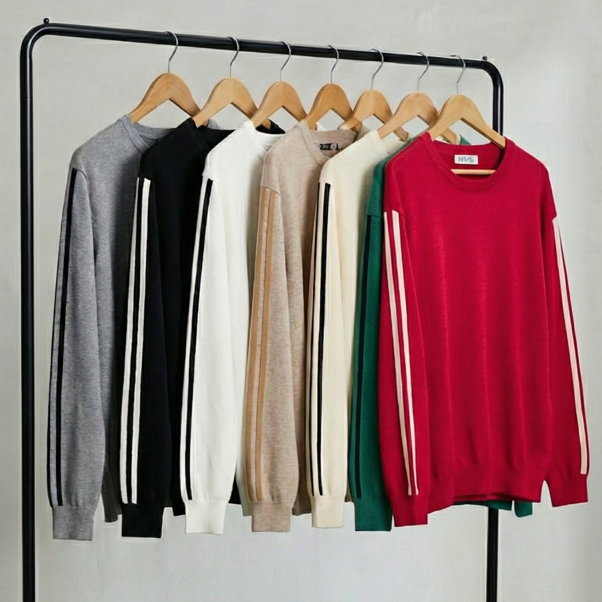 Rack con variedad de colores del sweater